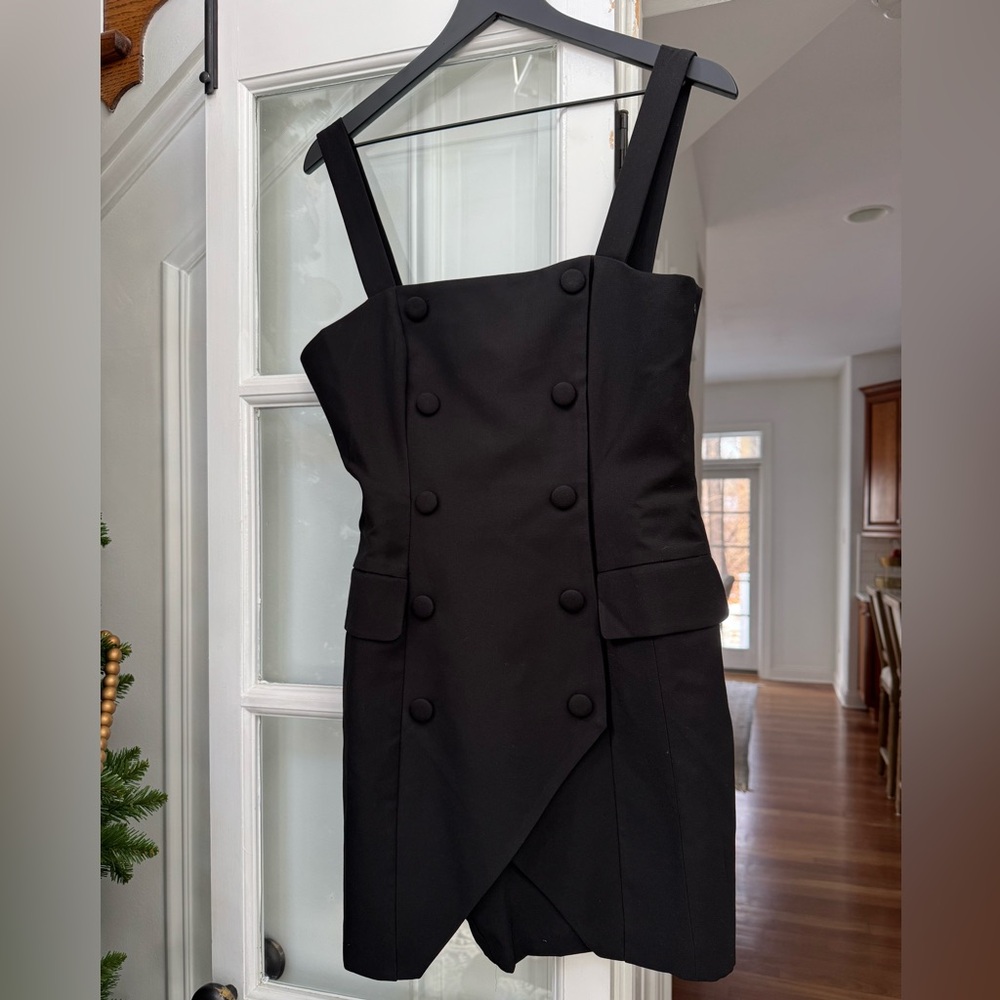 Hutch sleeveless button front blazer playsuit